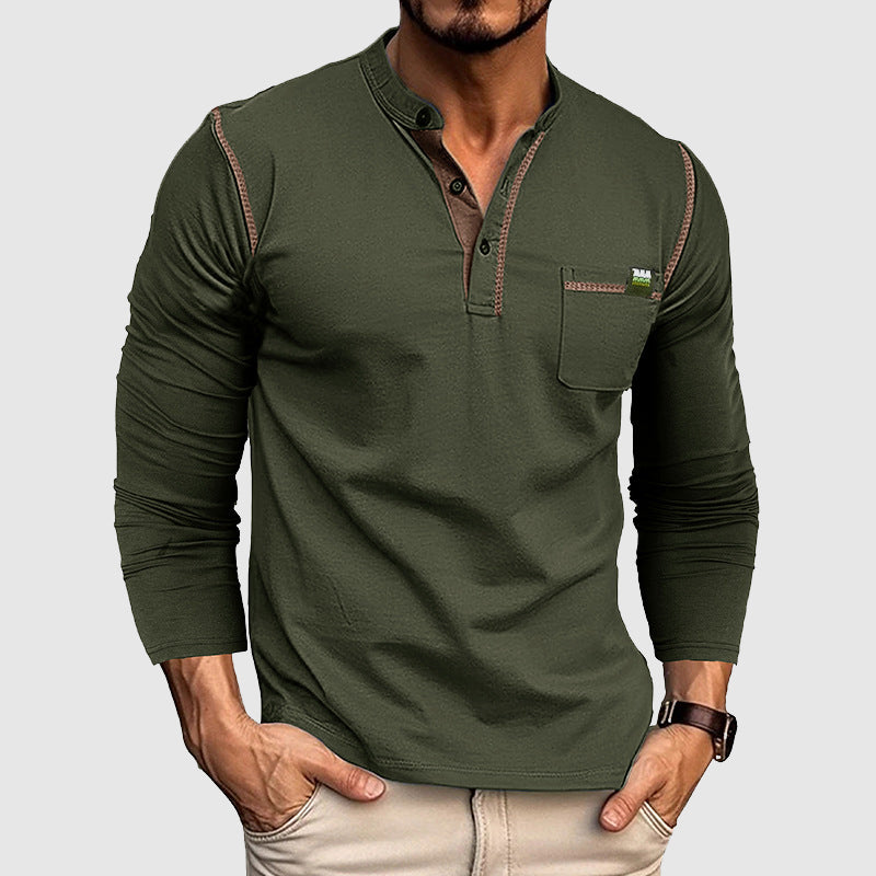 Men's long sleeve cotton t-shirt