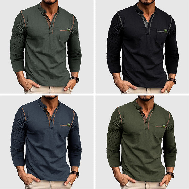 Men's long sleeve cotton t-shirt