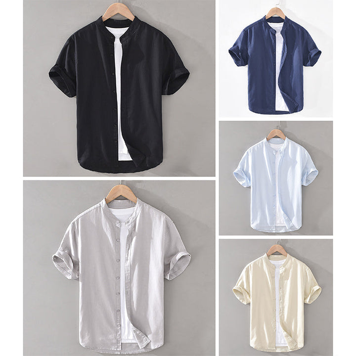 Men's men's long arm standard collar shirt