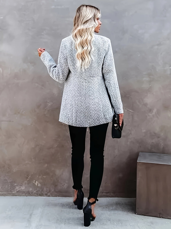 Women's Open-Front Business Blazer in Grey | Ideal For All Seasons